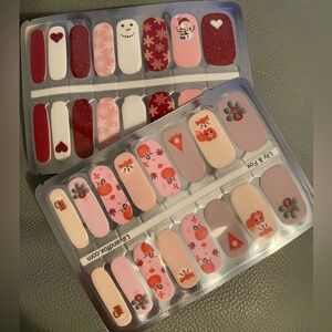 2 Nailwrap Sets Thanksgiving Christmas Pumpkin Fox Turkey, Snowman Flakes Heart